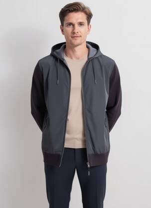 Veste casual resserrée sur le bas gris RAGWEAR homme