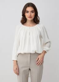 Tunique manches longues légère et transparente blanc BILLABONG femme