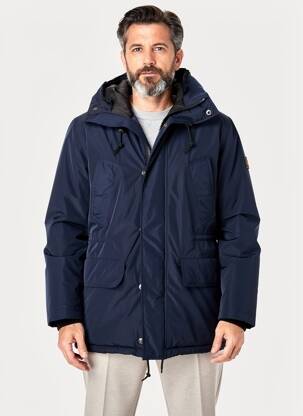 Doudoune manches longues a capuche bleu DAYTONA homme