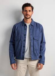 Veste casual fermeture boutonnée sur le devant bleu DAYTONA homme