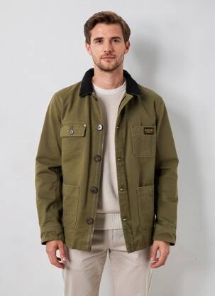 Parka manches longues sans capuche vert DAYTONA homme