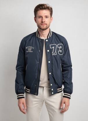 Blouson finition intérieure doublure satiné bleu DAYTONA homme