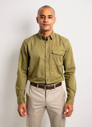 Chemise manches longues poches vert DAYTONA homme