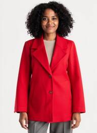 Manteau court coupe droite sans capuche rouge STREET ONE femme