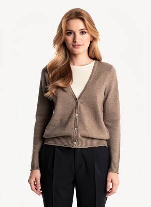 Gilet manches longues stretch marron STREET ONE femme
