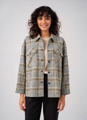 Veste casual coupe droite jaune C'EST BEAU LA VIE femme