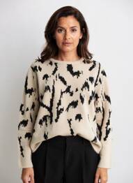 Pull stretch manches longues beige STREET ONE femme