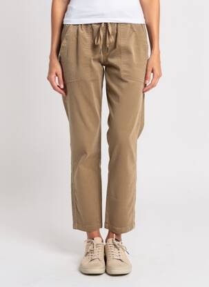 Pantalon droit stretch taille normale marron STREET ONE femme