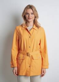 Imperméable manches longues sans capuche orange FRANK EDEN femme