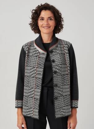 Gilet manches longues stretch noir GUY DUBOUIS femme