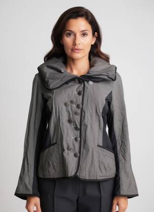 Veste casual poches noir EASY COMFORT femme
