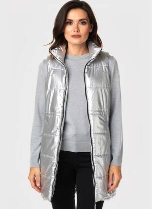 Doudoune poches sans capuche argent CREAM femme