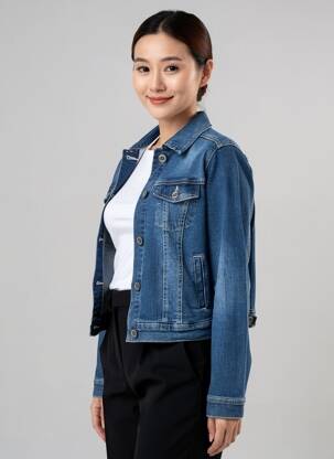 Veste casual poches bleu clair CREAM femme