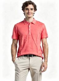 Polo stretch manches courtes rouge EUROPANN homme