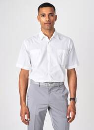 Chemise manches courtes poches blanc EUROPANN homme