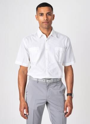 Chemise manches courtes poches blanc EUROPANN homme