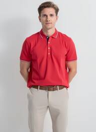 T-shirt coupe cintrée manches courtes rouge EUROPANN homme