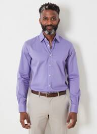 Chemise manches longues coupe cintrée bleu fonce EUROPANN homme