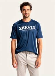 T-shirt stretch manches courtes bleu ERKULE homme