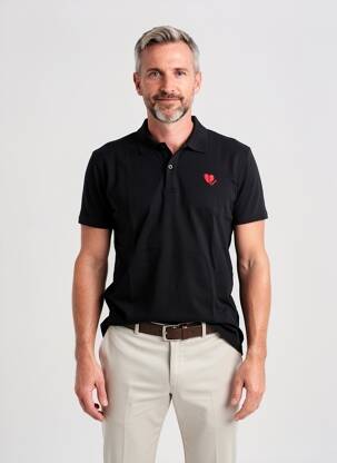 Polo tissage jersey manches courtes noir PROJECT X homme