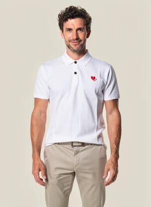 Polo tissage jersey manches courtes blanc PROJECT X homme