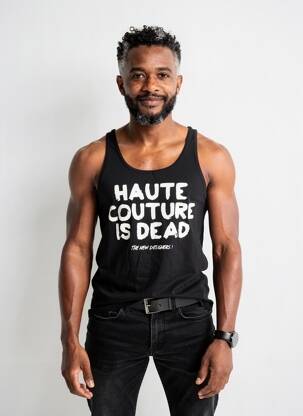 T-shirt coupe cintrée fines bretelles noir THE NEW DESIGNERS ! homme