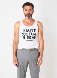 T-shirt coupe cintrée fines bretelles blanc THE NEW DESIGNERS ! homme