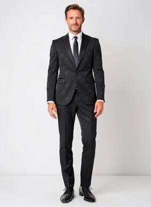 Costume de cérémonie coupe cintrée noir SEVENSON homme