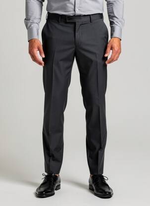 Pantalon slim taille à pinces taille normale noir BARBERINI homme