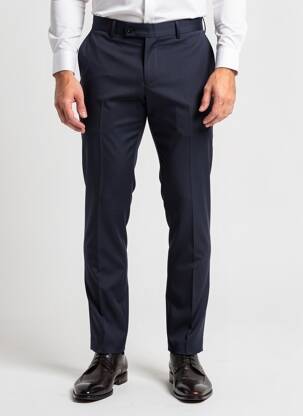 Pantalon slim tissage popeline taille normale bleu PRESTIJE homme