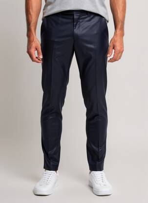 Pantalon slim taille à pinces taille normale bleu DIGEL homme