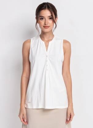 Débardeur col v sans manche blanc RAGWEAR femme