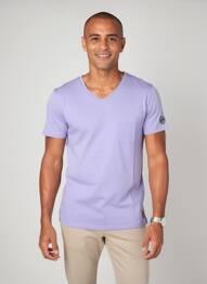 T-shirt coupe cintrée manches courtes violet EUROPANN homme