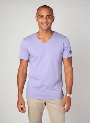 T-shirt coupe cintrée manches courtes violet EUROPANN homme