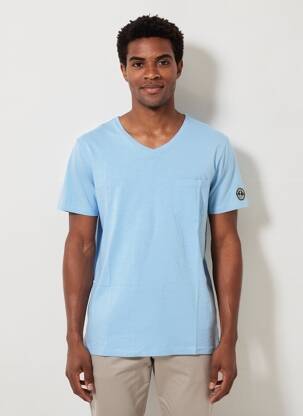 T-shirt coupe cintrée manches courtes bleu fonce EUROPANN homme