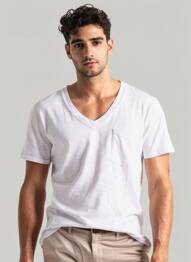 T-shirt tissage chiné manches courtes violet EUROPANN homme