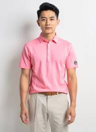 Polo stretch manches courtes rose EUROPANN homme