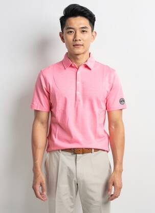 Polo stretch manches courtes rose EUROPANN homme