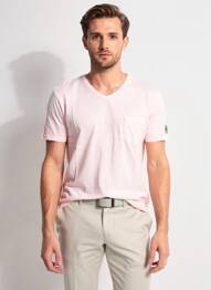 T-shirt coupe cintrée manches courtes rose EUROPANN homme