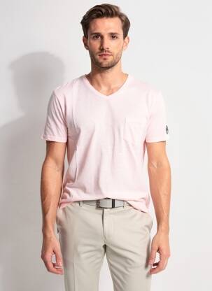 T-shirt coupe cintrée manches courtes rose EUROPANN homme