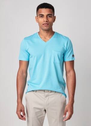 T-shirt coupe cintrée manches courtes bleu EUROPANN homme