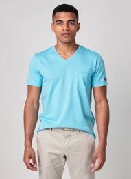 T-shirt coupe cintrée manches courtes bleu EUROPANN homme