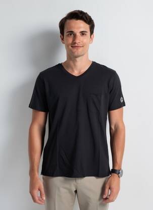 T-shirt coupe cintrée manches courtes noir EUROPANN homme