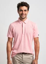 Polo tissage jersey manches courtes rose EUROPANN homme