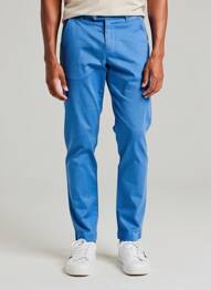 Pantalon chino poches taille normale bleu EUROPANN homme