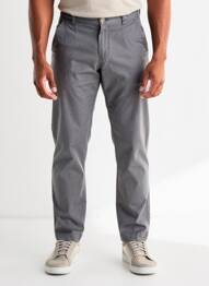 Pantalon chino poches taille normale gris fonce EUROPANN homme