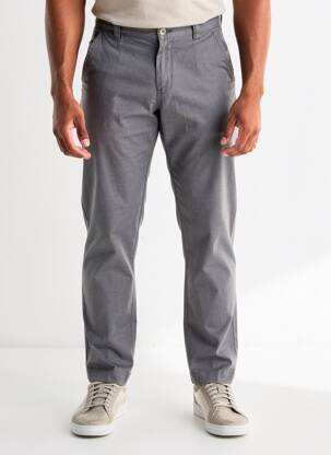 Pantalon chino poches taille normale gris fonce EUROPANN homme