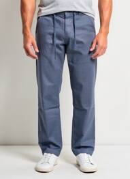 Pantalon chino poches taille normale bleu EUROPANN homme