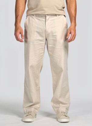Pantalon droit taille normale taille normale beige EUROPANN homme
