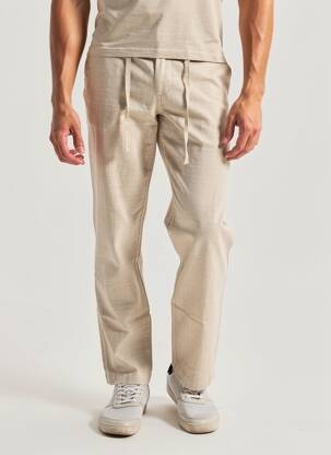 Pantalon droit taille normale taille normale beige EUROPANN homme
